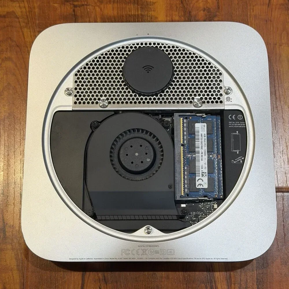 Mac Mini 2012 A1347 2.5Ghz Dual-Core 500GB HDD 4GB Ram with Power Cord & Box